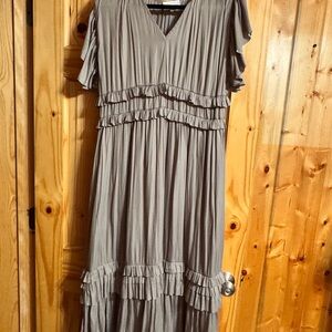 Bohme Green/Gray Ruffle Dress